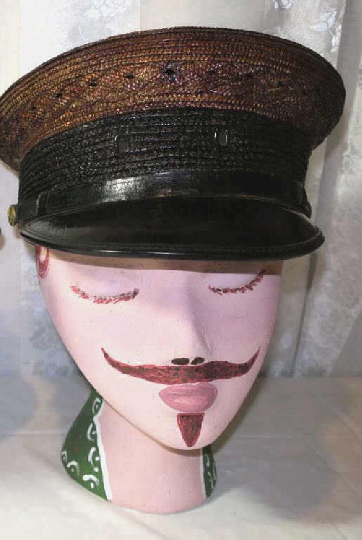 Vintage Mailman's Wicker Hat, 1920 (1 of 2)