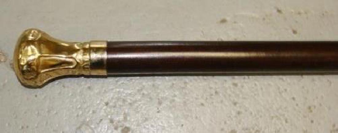 Gold Top Walking Stick, Cane (1 of 3)