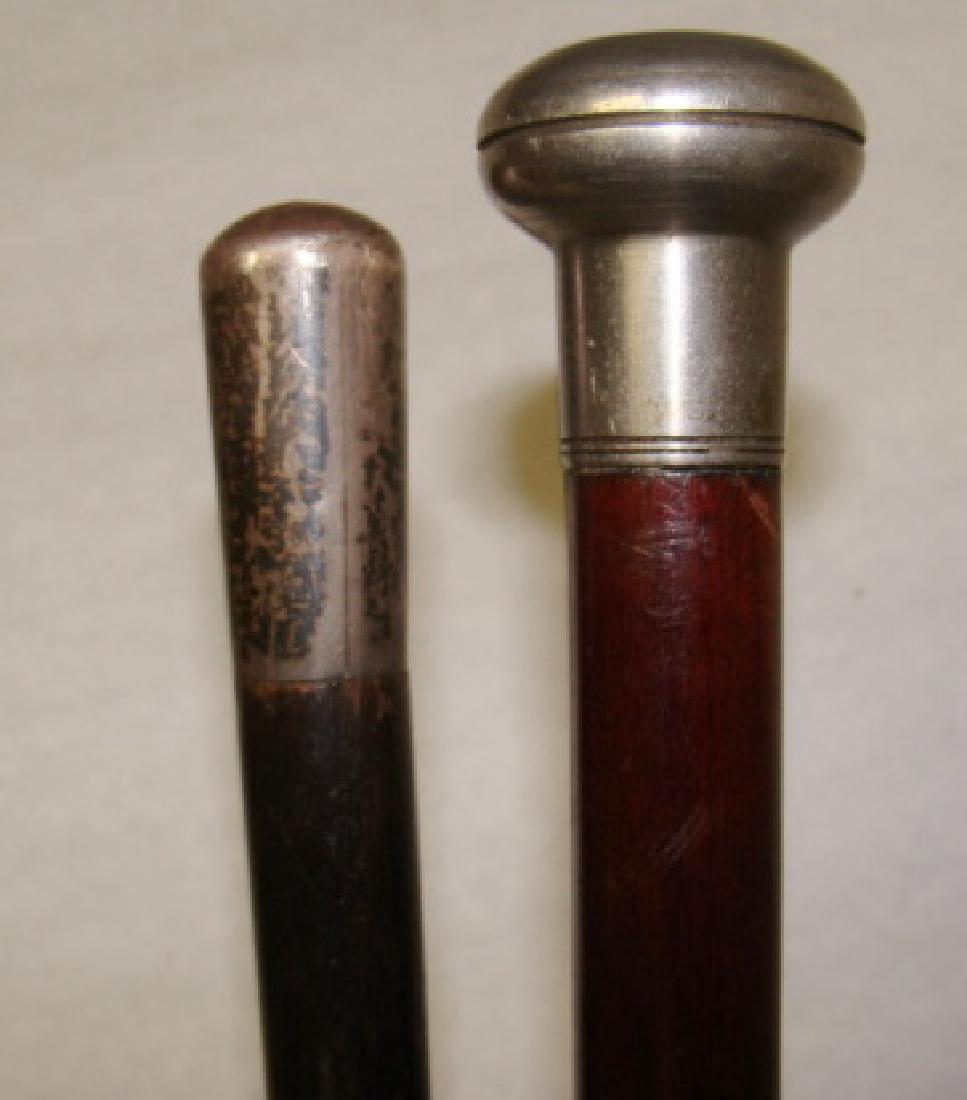 Lot of 2 Sterling & English Swagger Sticks (1 of 3)