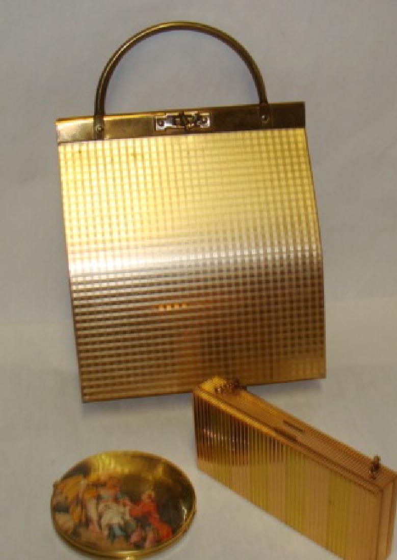 Lot of 3 Vintage Handbag, Purse, Compacts (1 of 5)