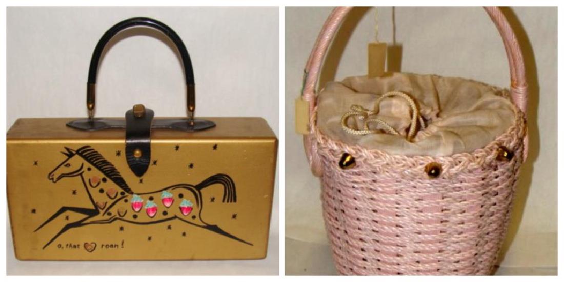 Lot of 2 Handbags Bucket Bag , Horse Theme (1 of 5)