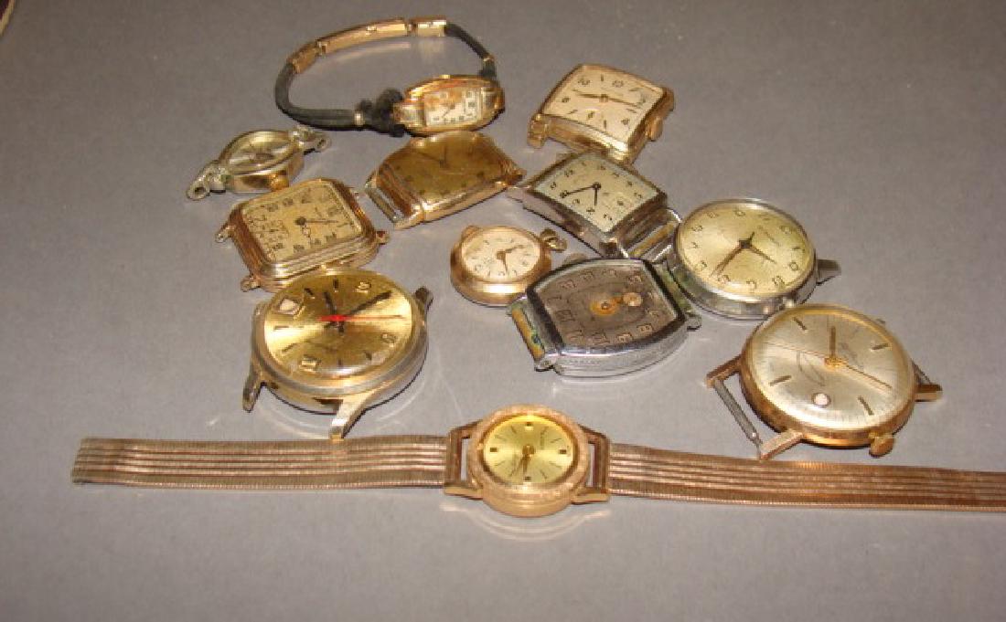 Lot of Gold Watches and Watch Faces (1 of 2)
