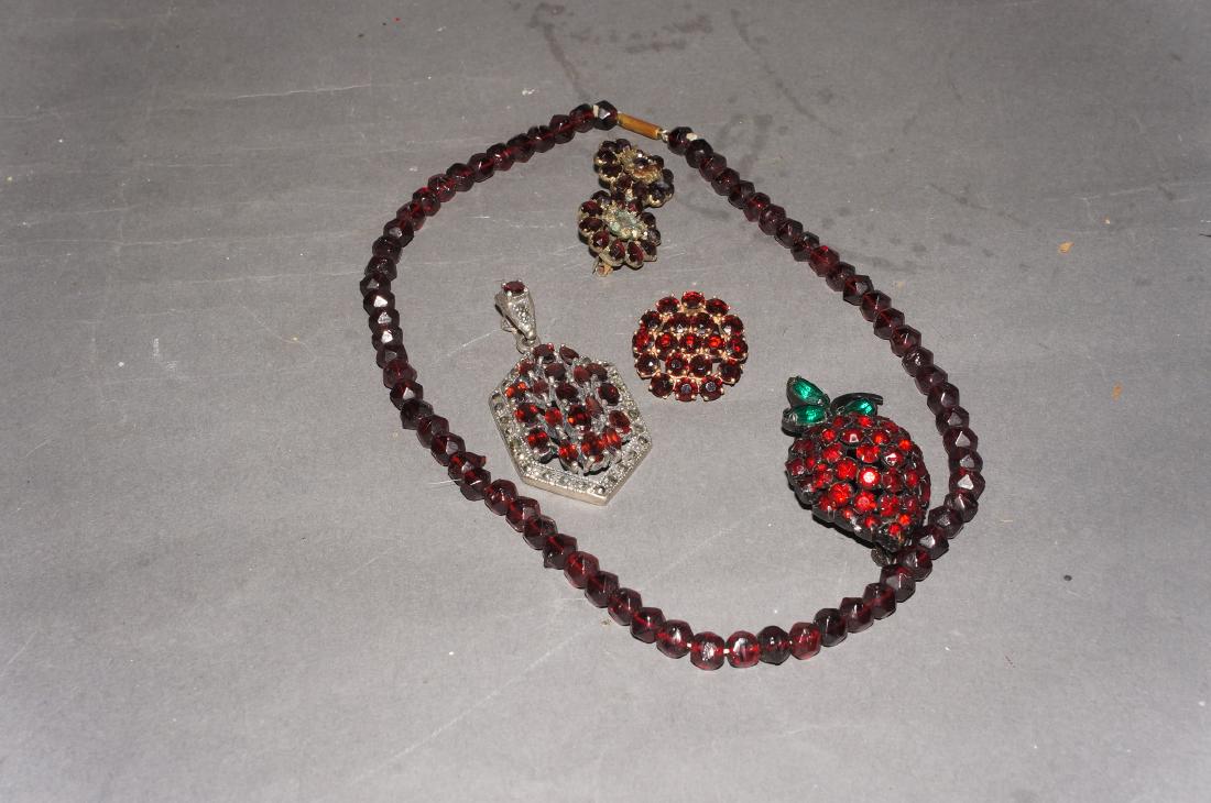 Vintage Garnet Jewelry Grouping (1 of 3)