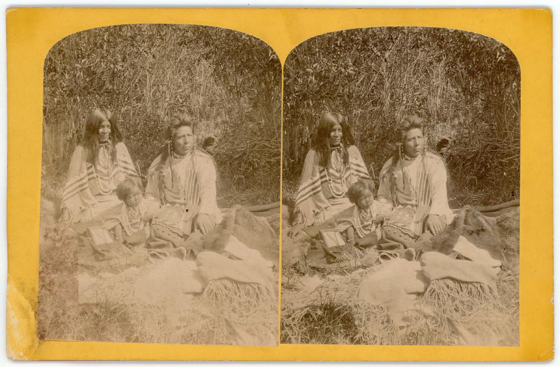 AMERICAN INDIAN FAMILY USGS POWELL SURVEY HILLERS: Department of the Interior, U.S. Geographical and Geological Survey of the Rocky Mountain Regions, J. W. Powell, Geologist in Charge. INDIANS OF THE COLORADO VALLEY. U-IN-TATS. Living in the U-in-ta V