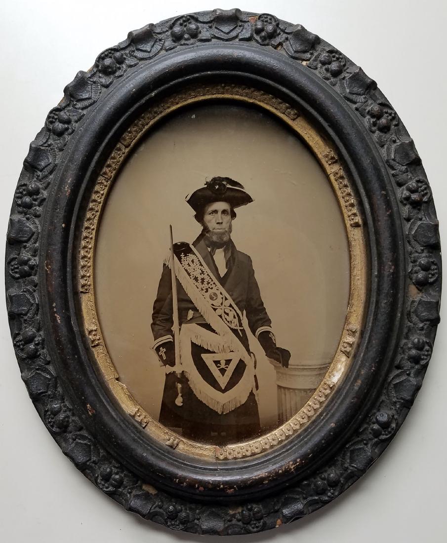 FULL PLATE AMBROTYPE FRATERNAL SKULL & BONES SWORD (1 of 1)