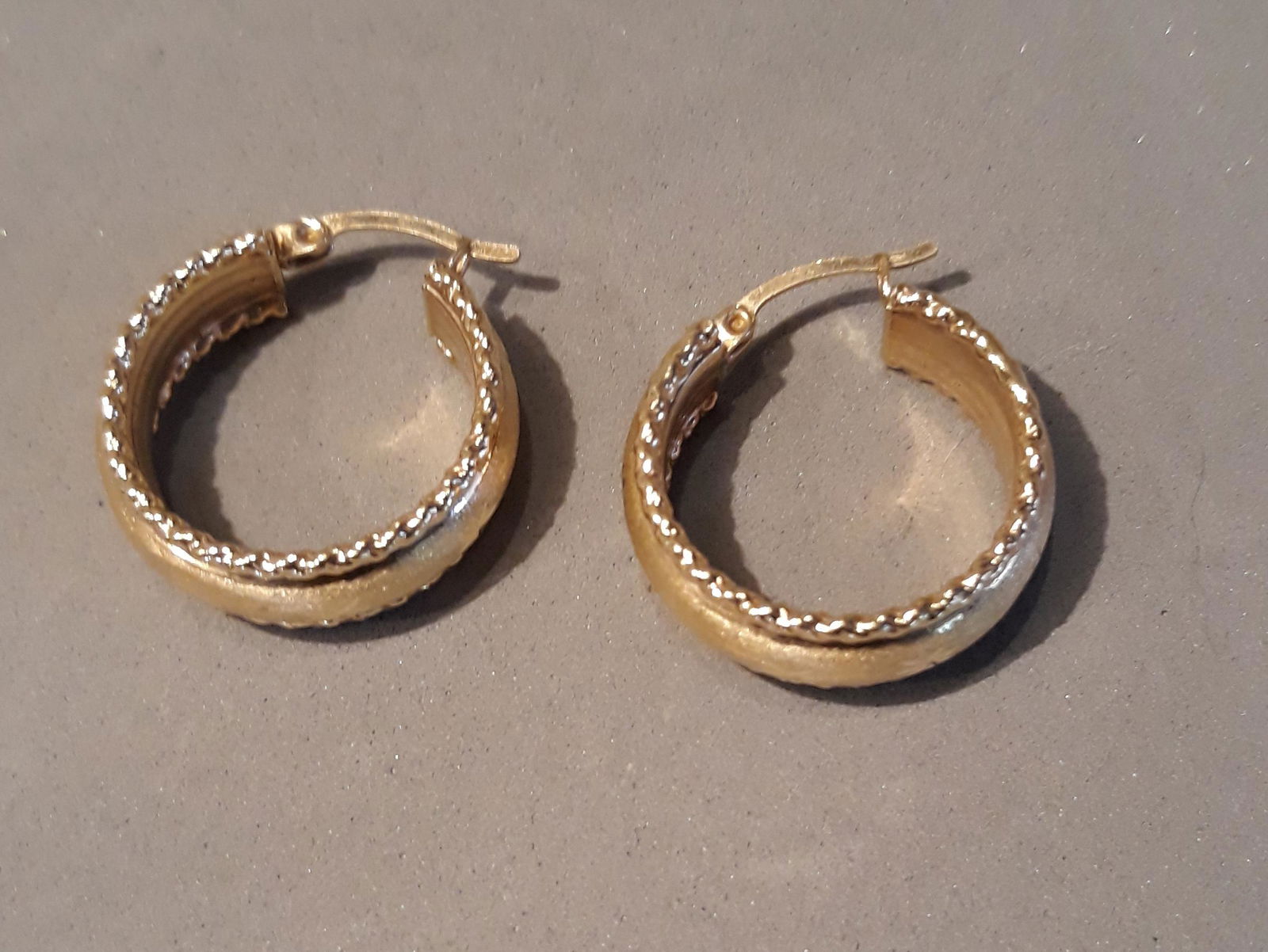 Pair 14kt Gold Earrings (1 of 3)