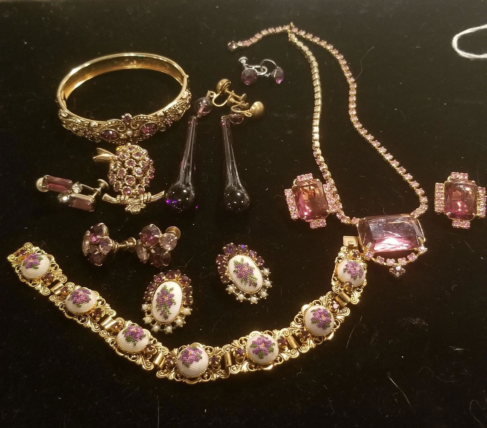Vintage Amethyst Tone Jewelry Group (1 of 5)
