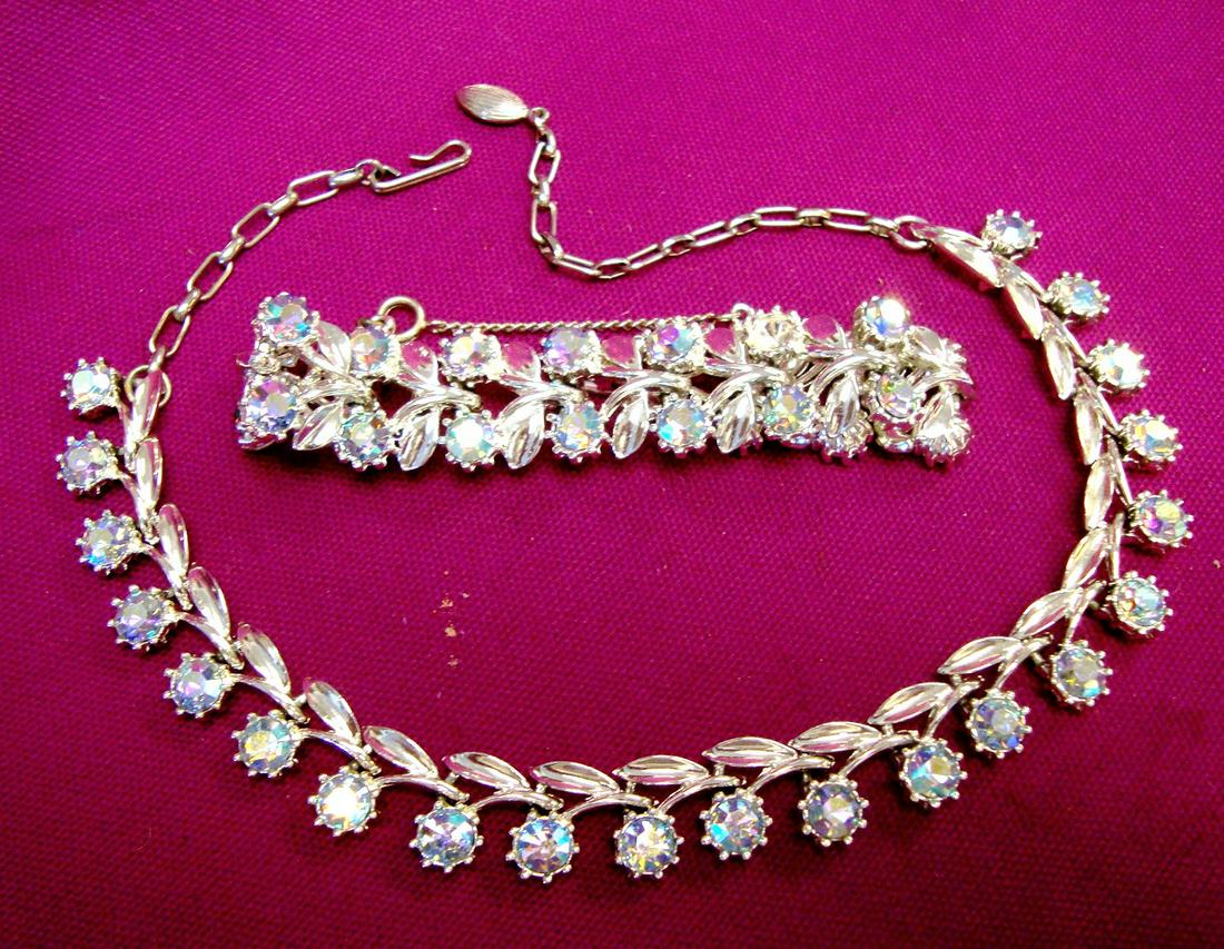 Vintage Aurora Borealis Necklace and Bracelet (1 of 1)