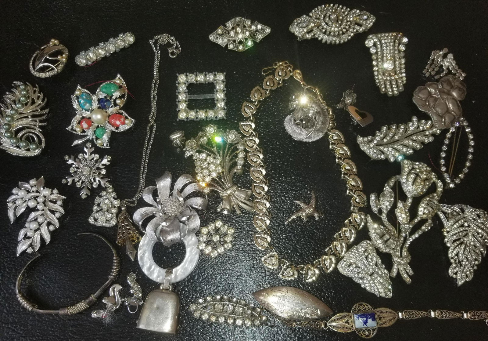 Vintage Rhinestone and Sterling  Jewelry (1 of 5)
