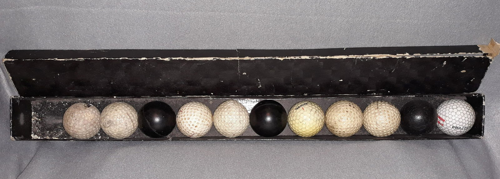 Collection of Antique Golf Balls: Antique and Vintage Golf Balls with Box.