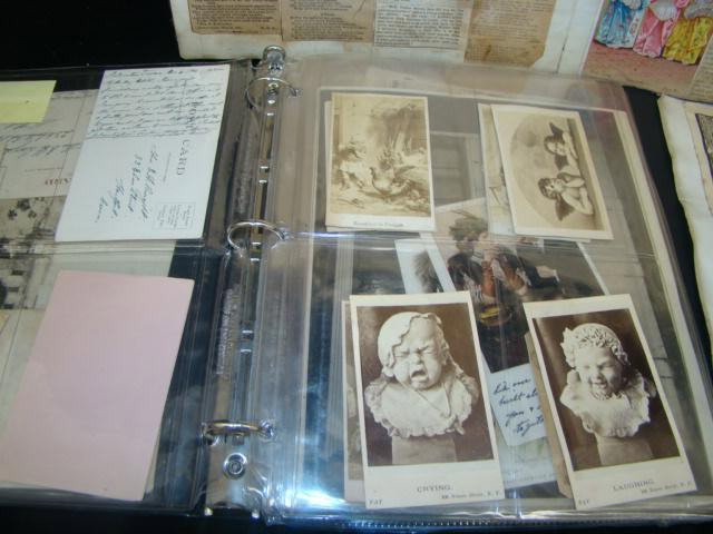 2 Albums of photos and: trade cards