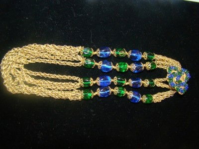 Miriam Haskell Bracelet: purple and gold