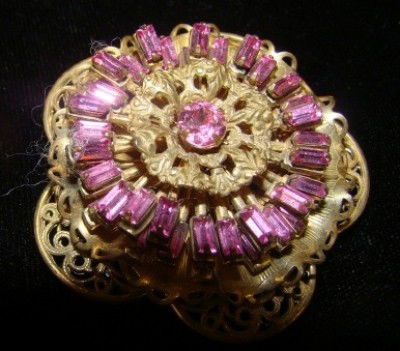 Miriam Haskell Brooch: pink