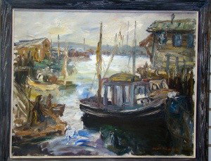 Oil on Canvas Seascape -David Pallock: 28" x 30"
