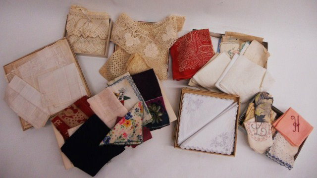 Large Assorted Lot of Ladies' Handkerchief: Condition; Excellent