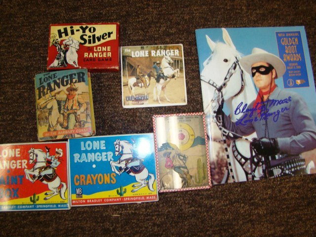 Various Lone Ranger Items,: Assorted lot , Game, Crayon- Color Set, etc Condition VG-G