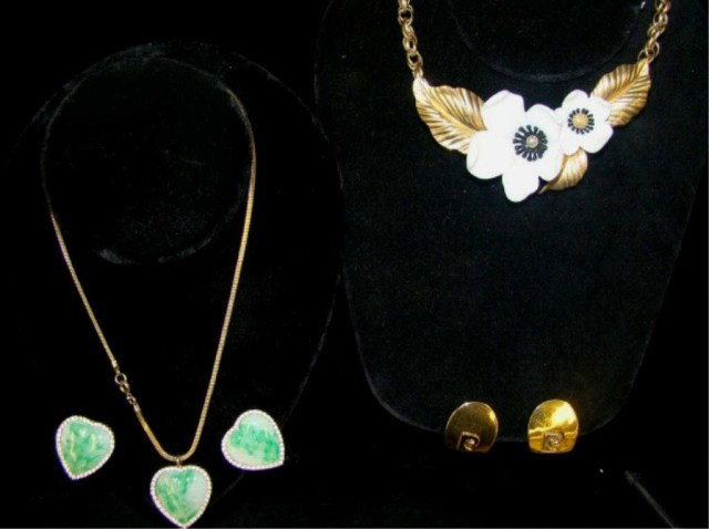 Assorted Lot Pierre Cardin, Nettie Rosenstein: Feraud Necklace, etc Condition VG/G