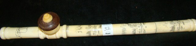 Ivory / Bone Opium Pipe