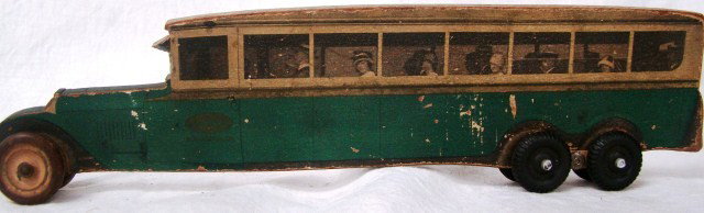 1920's Safeways Wooden Bus: 7"Long
