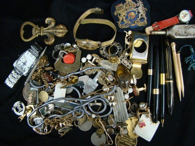 Vintage Men's Jewelry Lot: Including Schaefer 14K Tip Pen