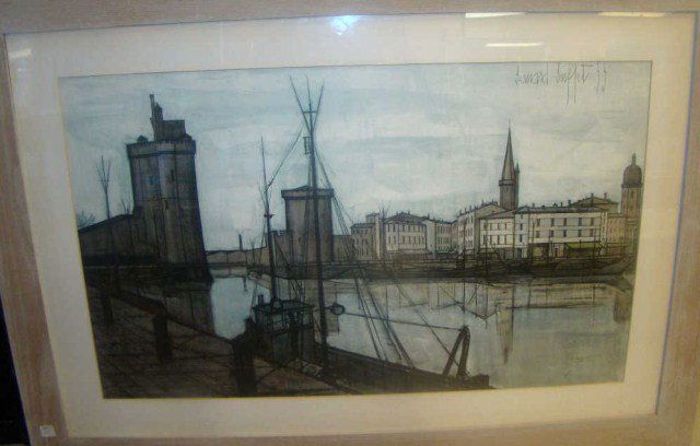 Framed Bernard Buffet: dated 1955 -22" x 37"