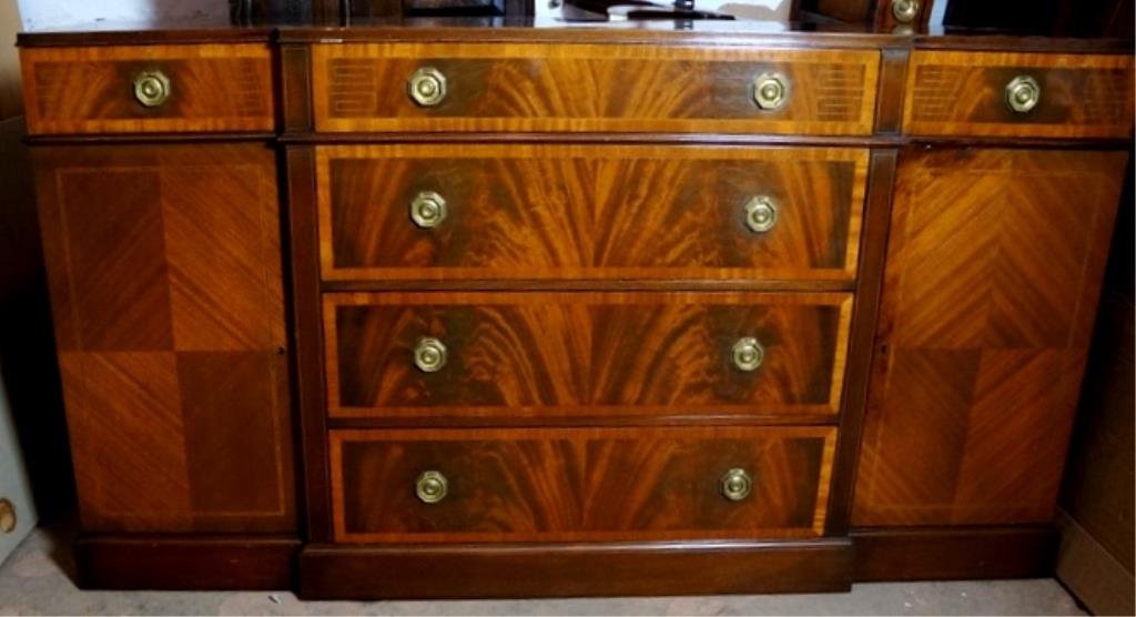 Charak Mahogany Sideboard: with inlay 36" h x 60" l x 70" d