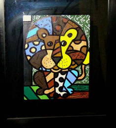 Romero Britto "Lion King" Commissioned Artwork