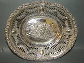 European Silver Reticulated and Pierced Tray