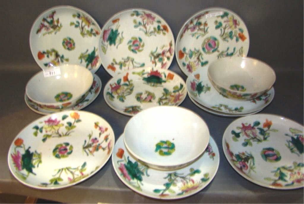 Lot of 10 Chinese Plates: and 3 bowls Condition minor chips to some