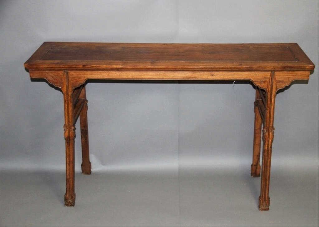 Huanghuali Wood Altar Table: 31" h x 51"w x 13.5" d Condition vg/g