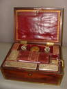 English Regency Travel Set with Sterling Silver