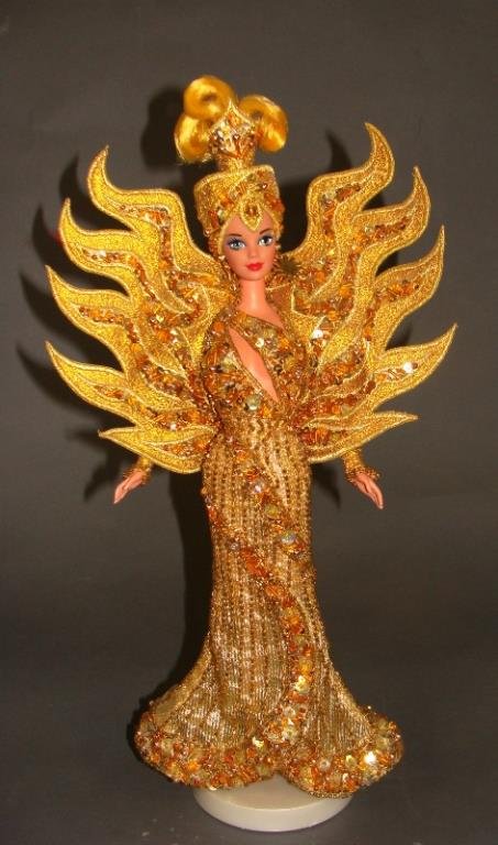 Bob Mackie Goddess of the Sun: yellow outfit, with case