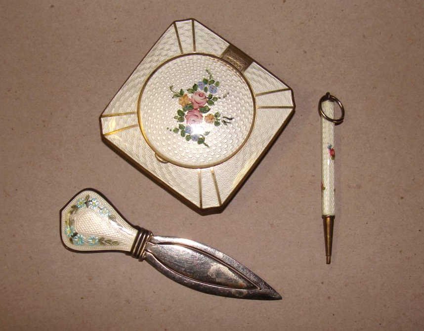 Guilloche Enamel Compact Lot (1 of 2)