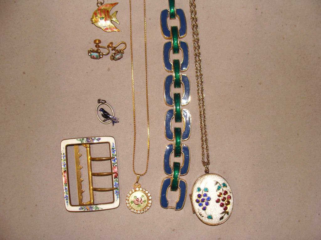 Lot of Guilloche and Enamel Jewelry (1 of 2)