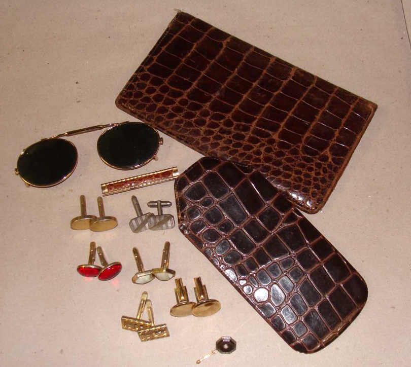 Men's Lot Alligator Wallet and Money Clip (1 of 4)