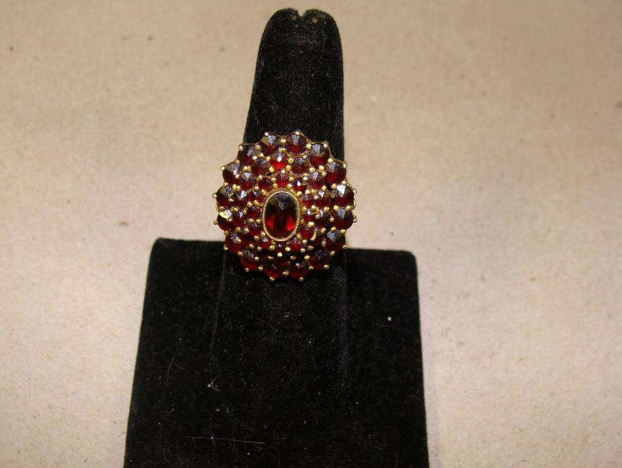 Vintage Garnet and Sterling Ring (1 of 2)