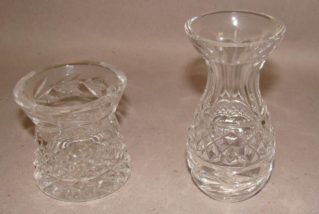 2 Pc Lot of Waterford, Vase and Toothpick Holder (1 of 2)
