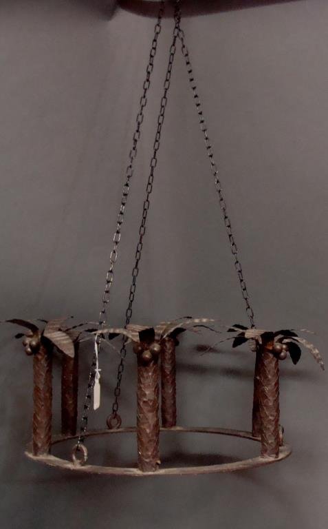 Antique Palm Tree Design Hanging Candle Chandelier (1 of 3)