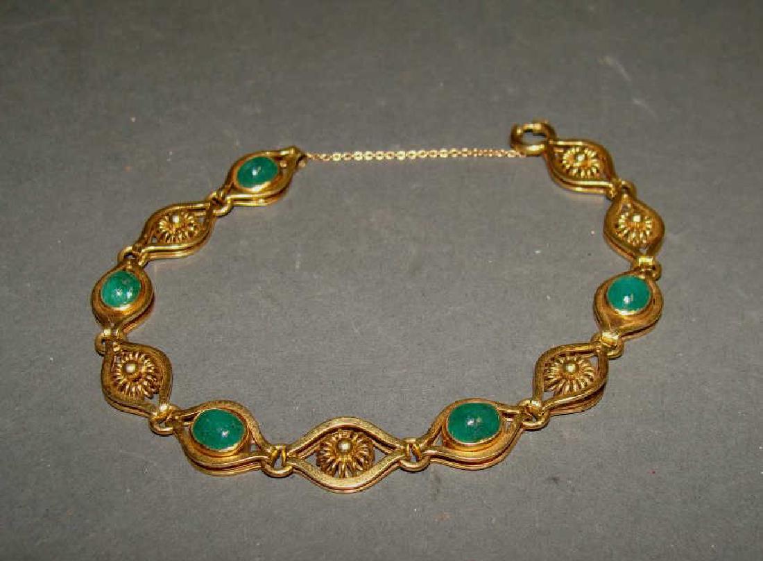 18kt Gold Ladies Bracelet & Precious Stones (1 of 1)