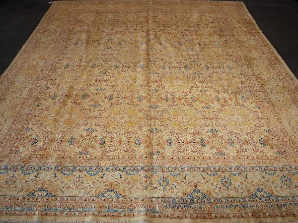 Tabriz Carpet Northwest Persia Circa 1940: Tabriz Carpet Northwest Persia Circa 1940 This opulent semi-antique Tabriz, cleverly articulated to suggest a latent design of all over reciprocal oval compartments with rosettes and flowers on a subd