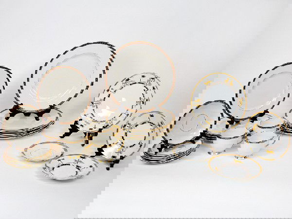 Twenty Pieces of Lenox China, One Bernardaud Limoge: Twenty Pieces of Lenox China, One Bernardaud Limoge Saucer and Three Pieces of Christian Dior, "Casa Blanca" Collection Total Items: 24