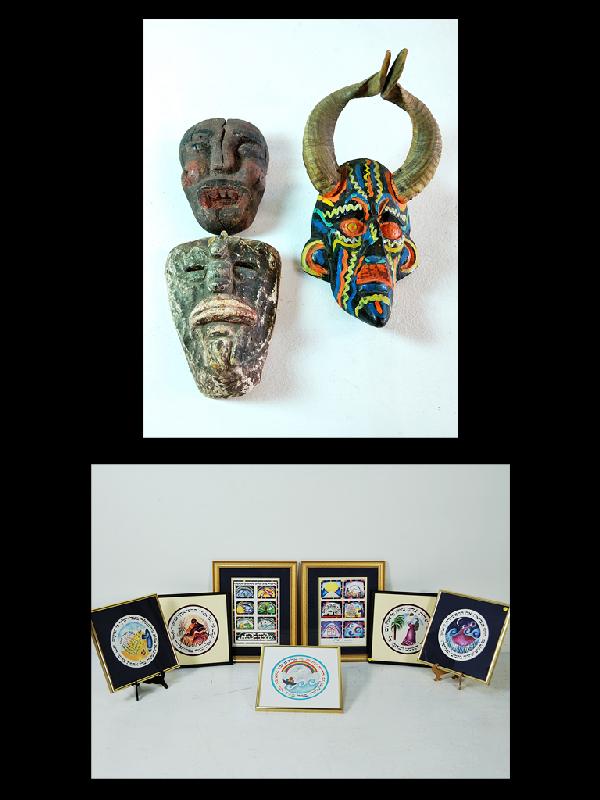 Mexican Tribal Dance Masks and Collection of Jacki: Mexican Tribal Dance Masks and Collection of Jackie Olenick Framed Prints Total Items: 10