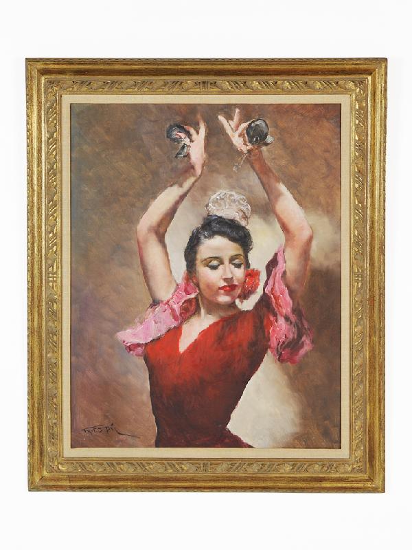 PAL FRIED, (Hungarian-American, 1893-1976), Spanish: PAL FRIED (Hungarian-American, 1893-1976) Spanish Dancer Oil on canvas Signed lower left 29 x 24 inches (73.7 x 61 cm)
