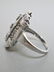 71: A LADIES 14K WHITE GOLD SAPPHIRE AND DIAMOND RING - - 2