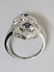 71: A LADIES 14K WHITE GOLD SAPPHIRE AND DIAMOND RING - - 3