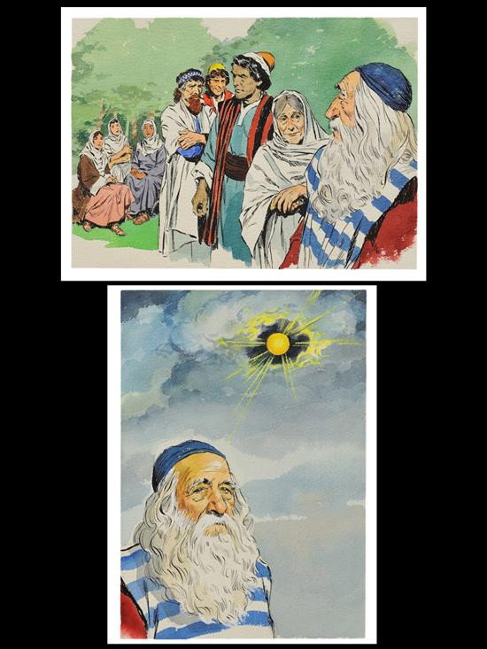 JOHN CULLEN MURPHY (American, 1919-2004): JOHN CULLEN MURPHY (American 1919-2004) The first: "The Lord then said to Noah 'Go into the ark you and your whole family because I have found you righteous in this generation.'" watercolor and ink on