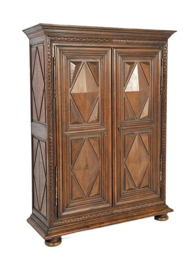 A NEO RUSTIC STYLE OAK ARMOIRE: A NEO RUSTIC STYLE OAK ARMOIRE 68 x 51 x 18 inches