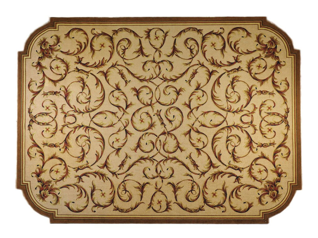 A DESIGNER'S CUSTOM MADE RUG "Edward Fields" lengt: A DESIGNER'S CUSTOM MADE RUG "Edward Fields" length 15 ft 7 in; widest point 11 ft 5 in; narrowest point 7 ft 9 in