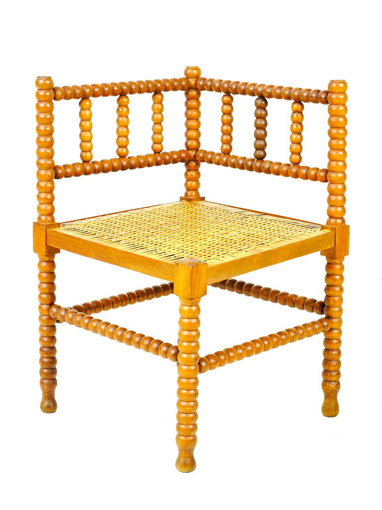 AN ITALIAN CORNER CHAIR: AN ITALIAN CORNER CHAIR25 1/2 x 17 x 17 inches