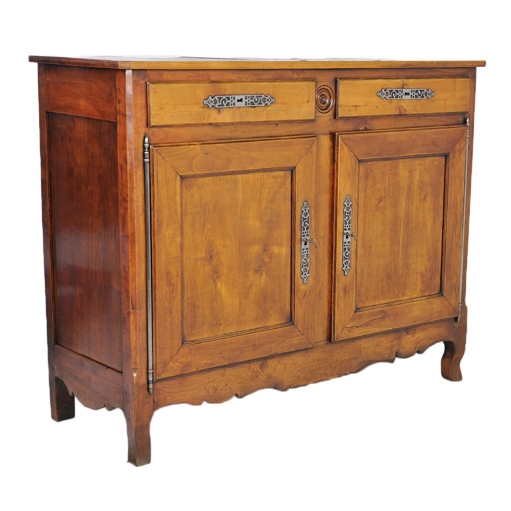 A LOUIS XV OAK BUFFET 19th Century: A LOUIS XV OAK BUFFET 19th Century 48 x 61 x 22 1/2 inches
